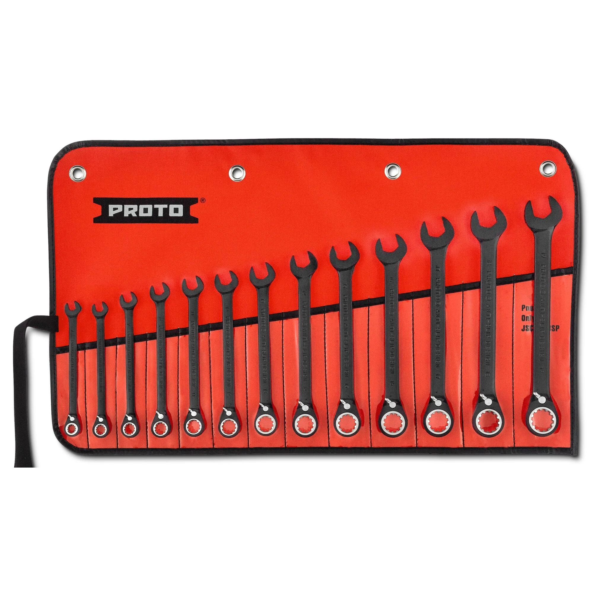 13 Pc Black Chrome Reversible Combination Ratcheting Wrench Set - Spline