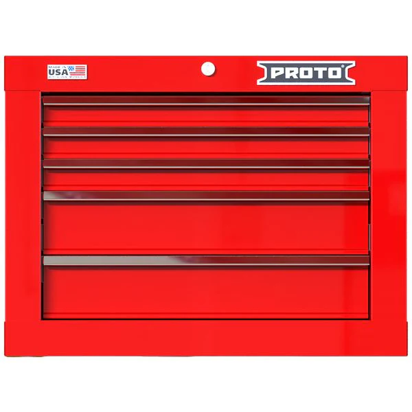 PROTO 27 Inch 5 Drwr Top Red Chrome