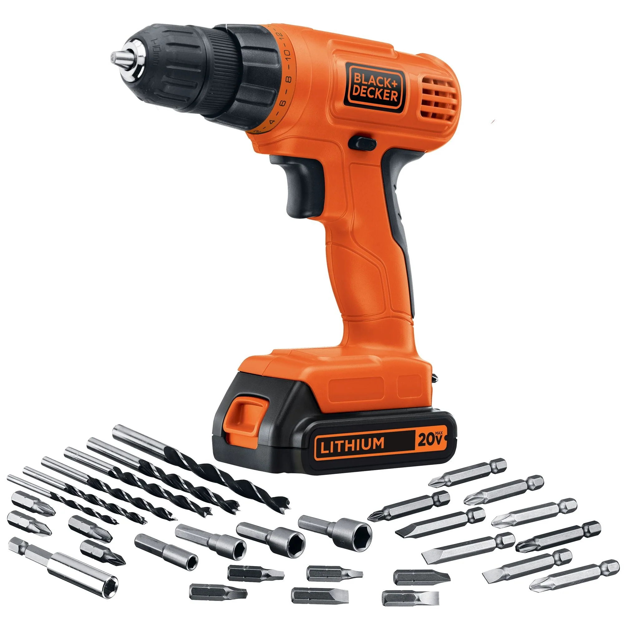 BLACK+DECKER 20V Max Powereconnect Cordless Drill/Driver + 30 Pc. Kit - LD120VA