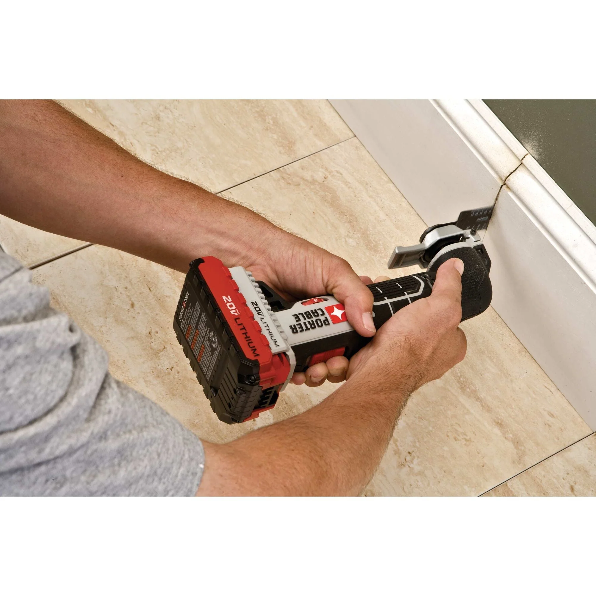 PORTER-CABLE 20V MAX* Cordless Variable Speed Oscillating Tool (Tool Only) with 11 pc. Accessory Set