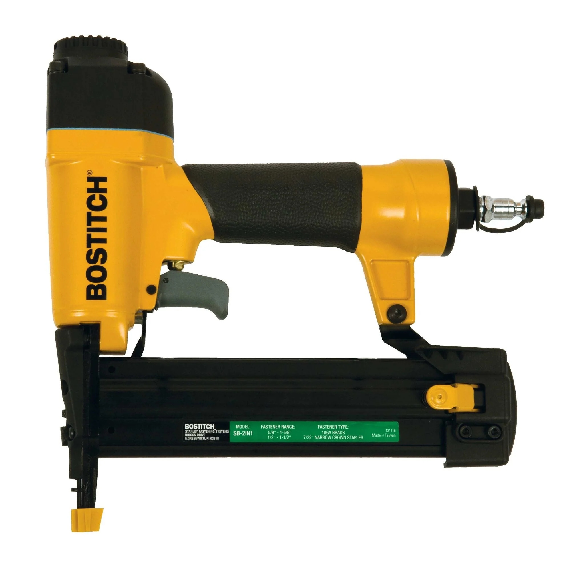 BOSTITCH Brad Nailer 18 Gauge/Narrow Crown Stapler, 2-In-1